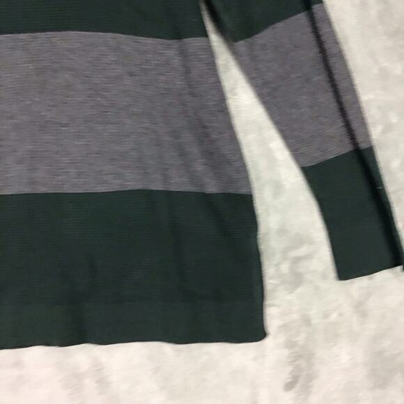 Vince Camuto Women’s Green Gray Colorblock Button Shoulder Tunic Sweater Sz S - Picture 5 of 12